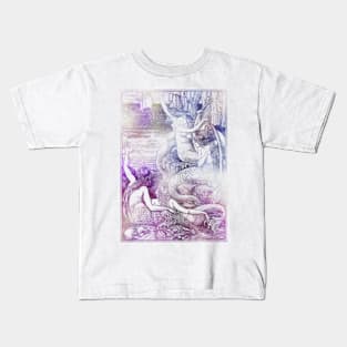 Mermaid Hello in Amethyst Kids T-Shirt